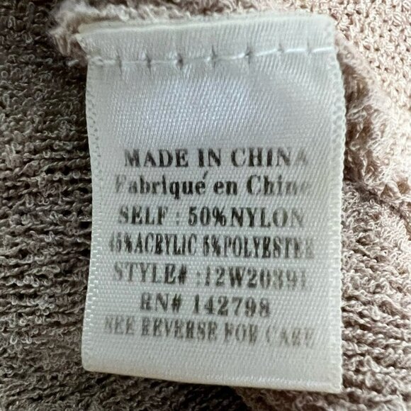 Loveriche Womens Cardigan Sweater Tan Long Sleeve Knit Open Front Pockets Small - Picture 9 of 10